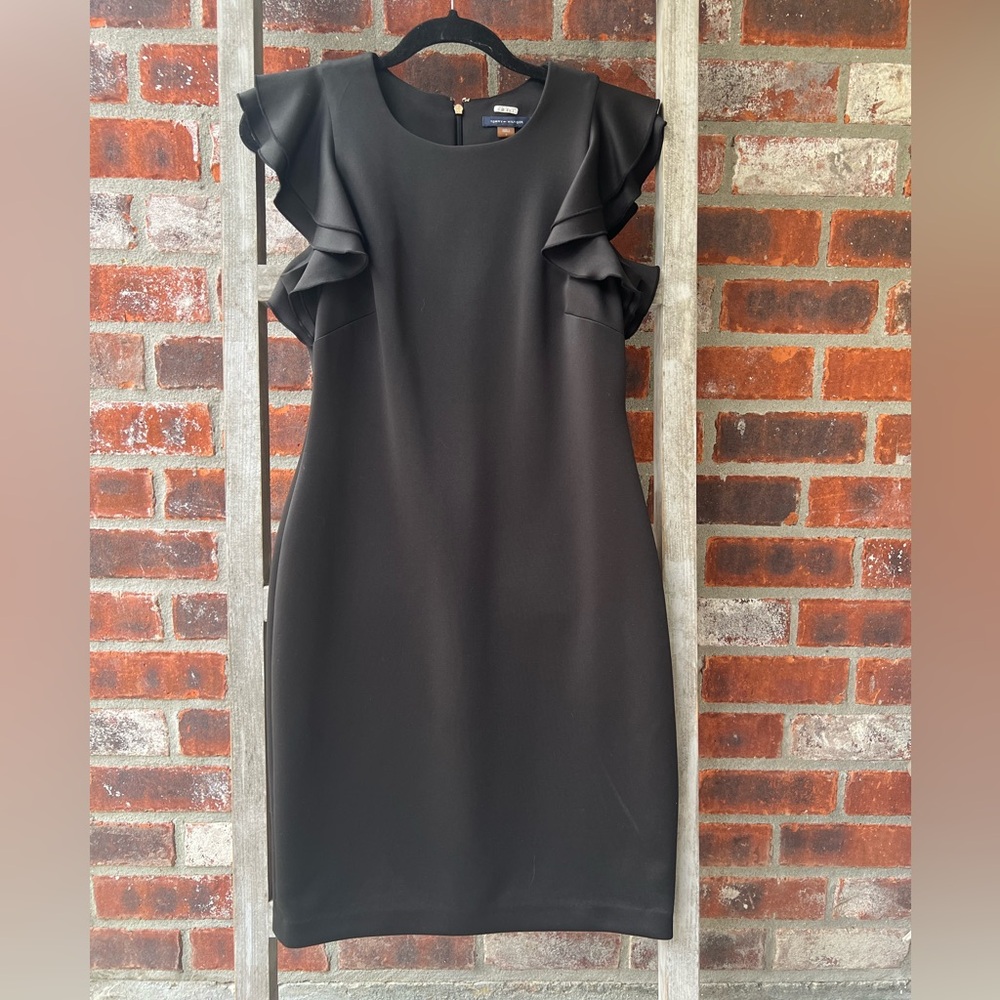 Tommy Hilfiger Black Ruffle Mini Dress
